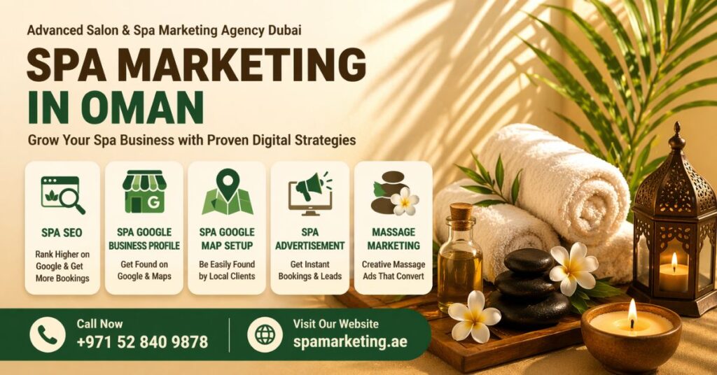 massage spa advertisement and marketing oman